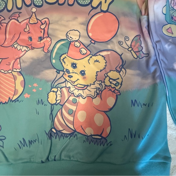 Sugar Thrillz Not So Funhouse Circus Hoodie Pastel Medium Dolls Kill Sh Show Cat - Picture 14 of 16